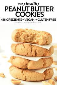 Healthy Peanut Butter Cookies Recipe In 2020 Healthy Peanut Butter Cookies Vegan Dessert Recipes Dairy Free Dessert