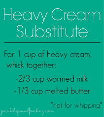 Heavy Cream Substitute Good To Know Baking Tips Cooking Tips Cooking Substitutions