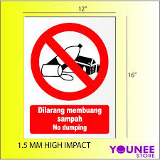 Sila pertama dalam pancasila adalah ketuhanan yang maha esa, berlambang bintang emas dengan lima sudut serta. Prohibition Sign No Dumping Dilarang Membuang Sampah Notice Sign Papan Tanda Larangan Shopee Malaysia