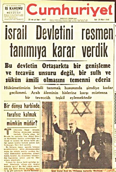 Türkiyenin israili tanıma belgesi ile ilgili görsel sonucu"