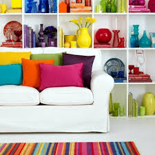 Turkish brightly colored design of geometric patterns against a red ground. 23 Cozy Living Room Interior Design Ideas With Decoration In Bright Colors Interior Design Ideas Ofdesign