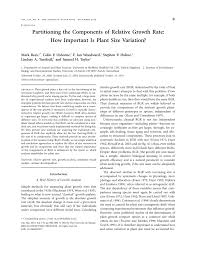You can also calculate the growth rate as a measure of past performance. Pdf Partitioning The Components Of Relative Growth Rate How Important Is Plant Size Variation