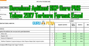 File ini untuk referensi terkait dengan skp guru mata. Download Aplikasi Skp Guru Pns Tahun 2017 Terbaru Format Excel Info Guru Pedia Operator Sekolah