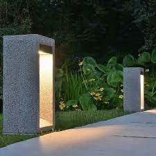 Arcus 42 Stone Bollard Light Bollard Lighting Outdoor Lighting Design Stone Lighting