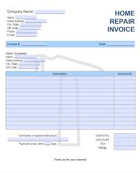 Free Home Repair Invoice Template Pdf Word Excel