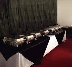 Black And White Backdrops For Events Black White Buffet Table With Black Backdrop White Buffet White Buffet Table Buffet Table