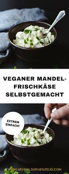 Cremiger Mandelfrischkase Mit Fruhlingszwiebeln Mehr Als Grunzeug Vegane Rezepte Rezepte Leckere Vegane Rezepte