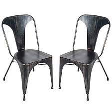 Merax T Series Set Of 2 Tolix Style High Back Chic Steel Stackable Metal Dining Chairs For Bistrocaf Dining Chairs Metal Dining Chairs Solid Wood Dining Chairs