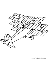 Airplane Coloring Page Triplane Airplane Coloring Pages Coloring Pages World War I