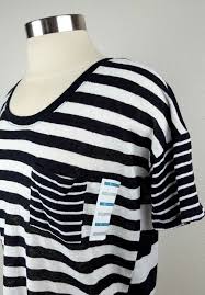 Black And White Striped Top Short Sleeve Old Navy Womens Small Black White Striped Linen Boyfriend Short Sleeve Top Shirt Black White Striped Red Stripes Top Short Sleeves Tops Tops