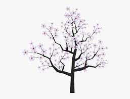 This step by step acrylic paint the cherry blossoms by dipping a round brush in pink and white and painting little dots on the tips of all use a pencil and draw lightly. Cherry Blossom Tree Png Black And White Cherry Blossom Cartoon Drawing Transparent Png Kindpng