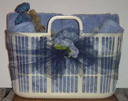 Bath & body velvet sugar in a towel basket. Towel Filled Laundry Basket Bath Gift Basket Bath Towels Gift Basket Bridal Shower Gift Baskets