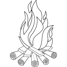 Download Camp Fire Line Art Vector Drawing Free Svg Line Art Vector Fire Drawing Line Art Drawings