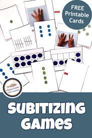 Subitizing Games With Free Printable Subitizing Cards Peanut Butter Fish Lessons Printable Math Games Subitizing Cards Subitizing
