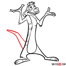 Anime pictures guys (24 photos). How To Draw Timon The Lion King Sketchok Easy Drawing Guides