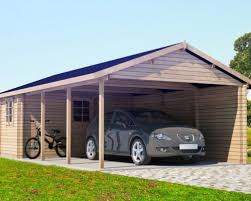 Doppelgarage E Aus Holz Mit Schwingtor 44mm 5 5 X 6 Hansagarten24 Carport Holz Schuppen Ideen Gartenhaus Kaufen