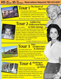 Walking Tour Brochure Historical Society Museum Palm Springs Spring Getaway Historical Society