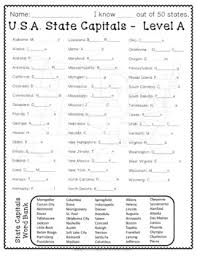 This is a standard states and capitals quiz. State Capitals 4 Worksheets 2 Quiz Tests Usa States And Capitals Practice