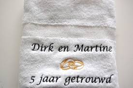 5 Jaar Getrouwd Cadeau Houten Huwelijk Kado Borduur Kado