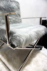 Get 15% off your first order. Faux Sheepskin Fur Directors Chair Dressing Room Chair White And Gold Briq