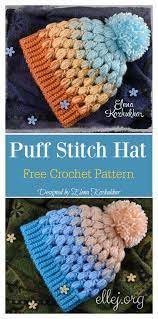 7 Puff Stitch Hat Free Crochet Pattern Crochet Mittens Pattern Crochet Mittens Free Pattern Crochet Hats