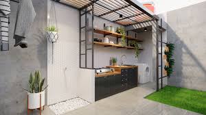 Lantai merupakan salah satu unsur pembentuk rumah dan menentukan identitas suatu rumah. Desain Ruang Binatu Minimalis Area Tersisa Jadi Ruang Cuci