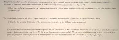 Start studying health science test chapter 7.1 & 7.2. Solved The Distribution Of Ph Levels For All Community Chegg Com
