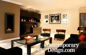 Look at our 20 inviting living room color schemes to create a welcoming living room. Living Room Paint Color Ideas With Brown Furniture Contemporary Design Dark Furniture Living Room Living Room Color Dark Living Rooms