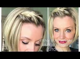 How To Braid Your Bangs With Short Hair Flechtfrisuren Geflochtene Frisuren Kurze Haare Stylen Haarband