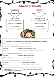 It includes mainly links to Adverbs Of Quantity Adverbs Teaching Adjectives Third Grade Grammar Worksheets