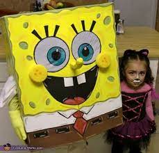 Spongebob And Kitty Halloween Costume Contest At Costume Works Com Spongebob Costume Diy Spongebob Costume Diy Costumes Kids