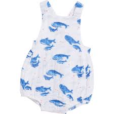Blue Whale Retro Sunsuit Blue Angel Dear Rompers Maisonette