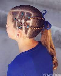 A Star Style For Memorial Day I Did The Star With Rope Twists Into A Side Ponytail Happy Monday Hair Styles Kids Braided Hairstyles Braided Hairstyles