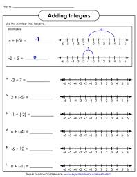 number line worksheets