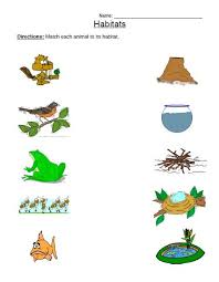 Animal Habitat Worksheet Crafts And Worksheets For Preschool Toddler And Kindergarten Animal Habitats Animal Habitats Kindergarten Animal Habitats Preschool