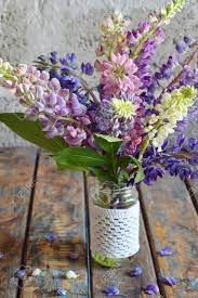 Big, beautiful bouquets with a touch of vivid color are all the rage this season. Pink Purple Lupine Flowers Bouquet In Vase Birthday Mother S Stock Photo Picture And Royalty Free Image Image 120749571