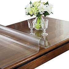 Amazon Com Etechmart Clear Pvc Table Top Protector 1 5mm Thick Multi Size 24 X 48 Inches Home Kitche Wood Dining Room Wood Dining Room Table Plastic Tables