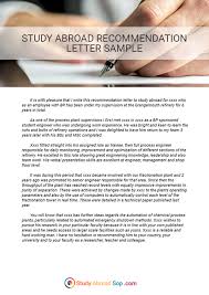 As an employer, you may be asked to write a recommendation letter for someone who worked for you in the past. Study Abroad Letter Of Recommendation Sample That Will Show You How To Write One Of Your Own Check Out Our Site Now Http Www Studyabroadsop Com Study Abroad