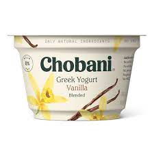 Chobani Non Fat Vanilla Greek Yogurt 5 3oz Cup Walmart Com