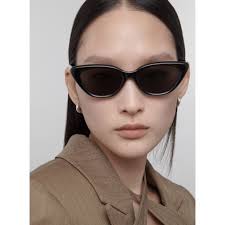 【Local Delivery】Gentle Jackson Wang Same Style Retro Vintage Narrow Cat Eye  Sunglasses for Women Fashion matching night out Shades Women Small Frame ...