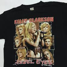 In 2002, she won the inaugural season of the television competition american idol and was immediately signed to a recording deal with 19 recordings , s records , and. Vintage 2005 Kelly Clarkson Tour Rap Tee Avril Hillary Duff Beyonce