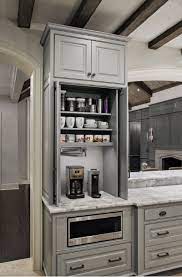 They perform best when partnered with one of the triangle's main components, as demonstrated by this coffee station built into the cabinetry next to the fridge. 33 Coffee Station Ideas That Will Get You Brewing Sebring Design Build