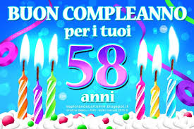 Cdb Cartoline Per Tutti I Gusti Cartolina Buon Compleanno Per I Tuoi 58 Anni Con Buon Compleanno Auguri Di Buon Compleanno Compleanno