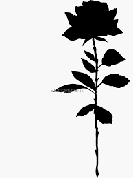The image for download is transparent background(png) or high resolution. Simple Rose Silhouette Sticker By Accrescent In 2021 Black Rose Tattoos Silhouette Tattoos Black Tattoo Cover Up
