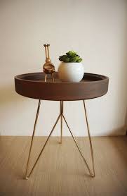 walking on the cloud 漫雲邊几 胡桃色圓盤 亮金色鐵腳 viithe 樂闊 其他家具 pinkoi side table home deco furniture