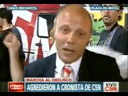 Agresión a cronista de C5N en la marcha del 8N