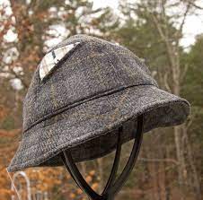 Custom Bucket Hat Mens Six Panel Hat In Fine Wool Suiting English British Pith Style Campaign Hat Fathers Panel Hat Custom Bucket Hats Fathers Day Gifts