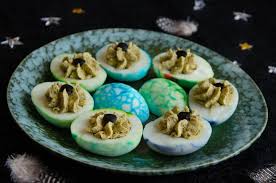 Oeufs Mimosa Facon Oeufs De Dragon Pour Halloween Recette Oeuf Mimosa Oeuf De Dragon Mimosa