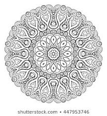Ornate Flowers Henna Colors Vector Mandala In Indian Style Flower Henna Henna Color Mehndi Designs