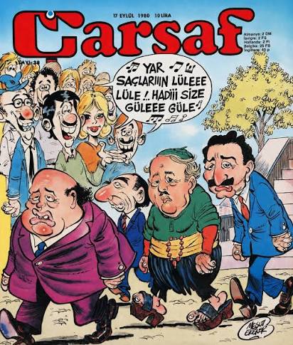 17 Eyl&uuml;l 1980 (Sayı: 38) tarihli '&Ccedil;arşaf' dergisi kapağı.. #12Eyl&uuml;l1980 # Demirel, #Ecevit, #Erbakan, #T&uuml;rkeş